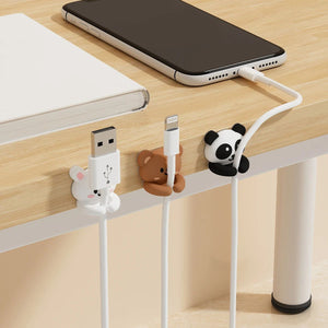 Cute Self-Adhesive PVC Cable Organizers – Stylish, Tidy & Durable Wire Management Solution!